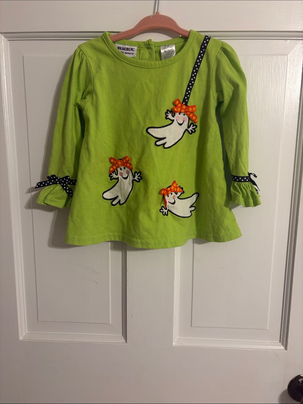Gymboree Lime Green Ghost Appliqué Long Sleeve Tee